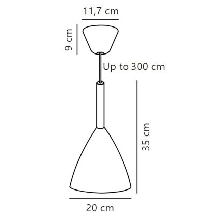 DFTP by Nordlux - Lustra ar auklu PURE 1xE27/40W/230V d. 20 cm balta/oša