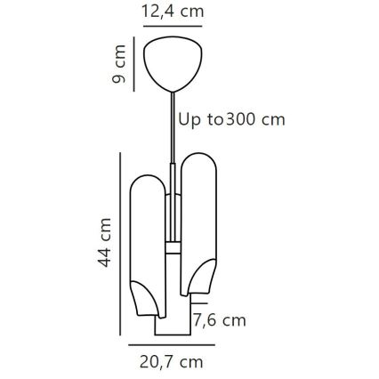 DFTP by Nordlux - Lustra ar auklu ROCHELLE 3xGU10/15W/230V
