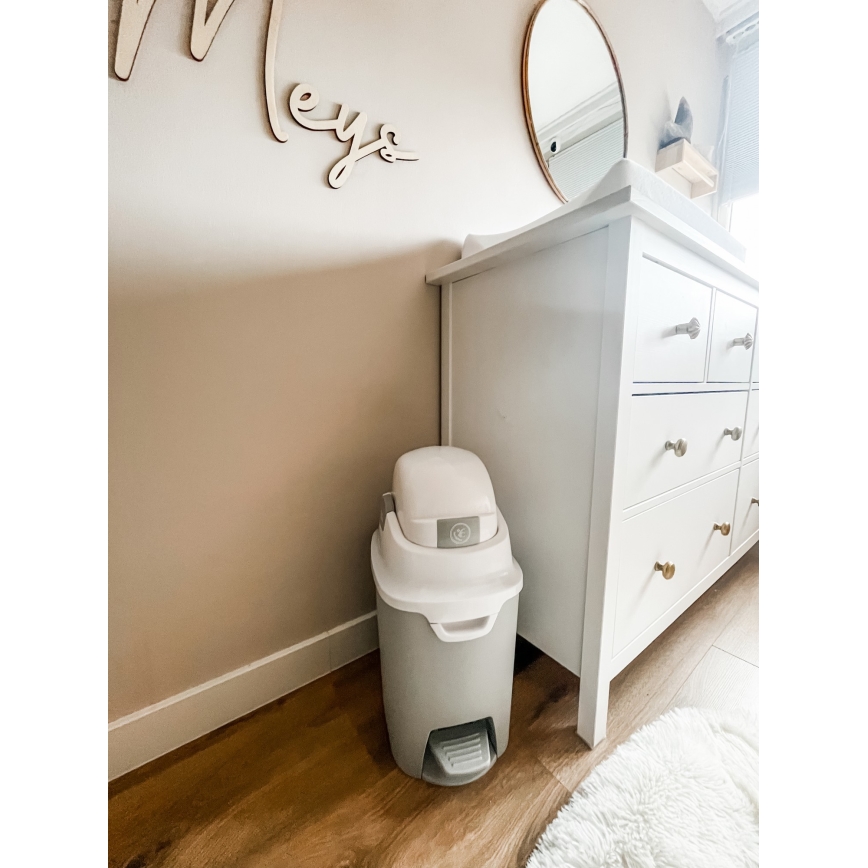 DiaperChamp - Autiņbiksīšu tvertne ONE HANDSFREE pelēka