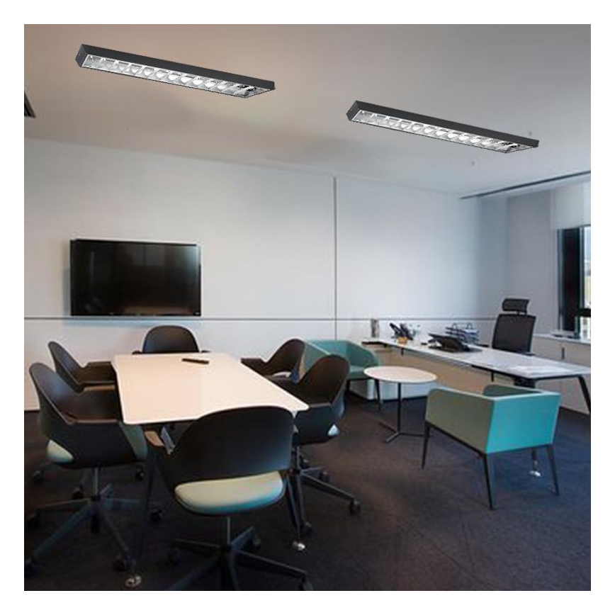 Dienasgaismas lampa T8 2xG13/18W/230V 120 cm melna