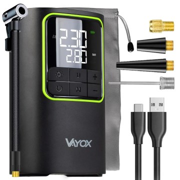 Digitālais kabatas gaisa kompresors 5 V 4000 mAh melns