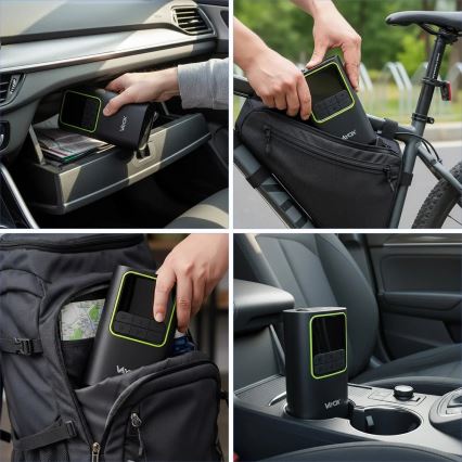 Digitālais kabatas gaisa kompresors 5 V 4000 mAh melns