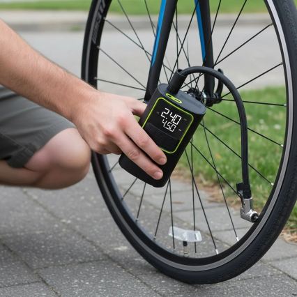 Digitālais kabatas gaisa kompresors 5 V 4000 mAh melns