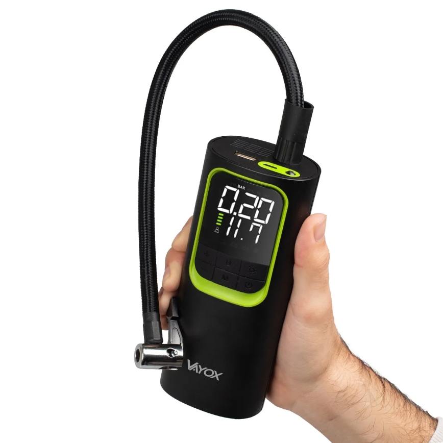 Digitālais kabatas kompresors 5V 8000 mAh melns