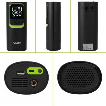 Digitālais kabatas kompresors 5V 8000 mAh melns