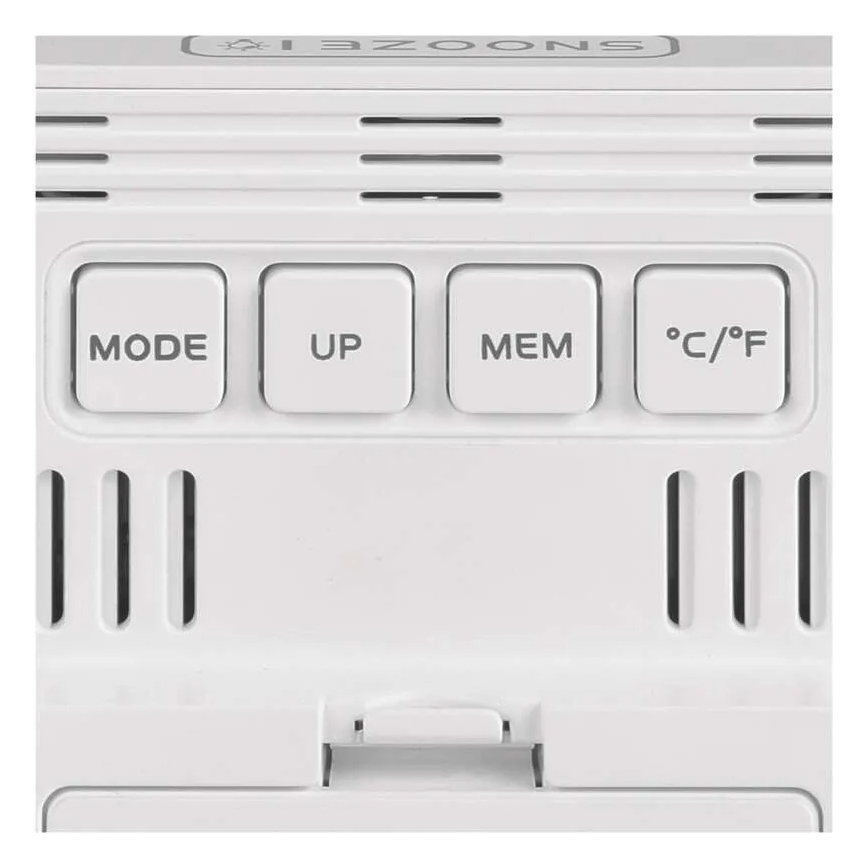 Digitālais termometrs ar higrometru, darbināms ar 1xAA bateriju, balts