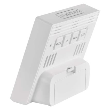 Digitālais termometrs ar mitruma mērītāju 1xAA balts