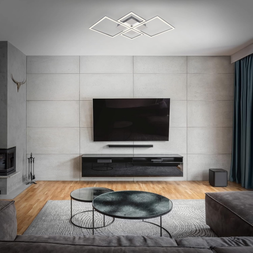 Dimējama LED griestu lampa LED/42W/230V 3000K matēts hroms