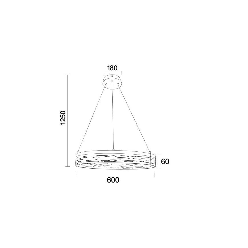 LED lustra ar regulējamu spilgtumu uz troses ALIANZ LED/45W/230V 3000-6000K Ø 60 cm + tālvadība