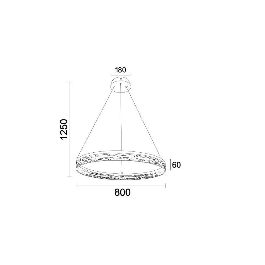 Regulējama LED lustra uz vada ALIANZ LED/60W/230V 3000-6000K Ø 80 cm + tālvadība