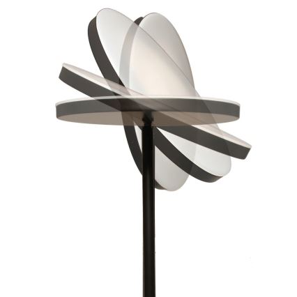 LED regulējamā grīdas lampa NORA LED/25W/230V 2200/3000/4000K + LED/5W 3000K melna + tālvadības pults