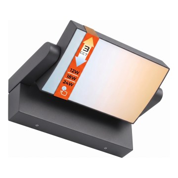 Dimējams LED āra sienas gaismeklis LED/12/18/24W/230V 3000/4000/6500K IP54 melns