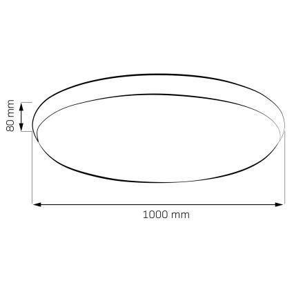 LED griestu gaismeklis ar regulējamu spilgtumu KERN LED/100W/230V 3000/4000/6000K Ø 100 cm zelta + tālvadības pults