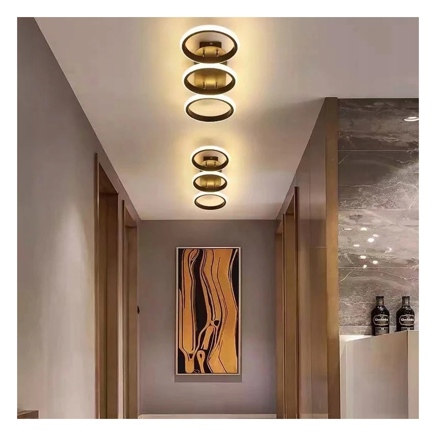 Dimmējams LED griestu gaismeklis LED/30W/230V 3000-6500K melns Wi-Fi Tuya + tālvadības pults