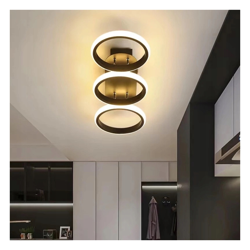 Dimmējams LED griestu gaismeklis LED/30W/230V 3000-6500K melns Wi-Fi Tuya + tālvadības pults