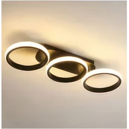 Dimmējams LED griestu gaismeklis LED/30W/230V 3000-6500K melns Wi-Fi Tuya + tālvadības pults