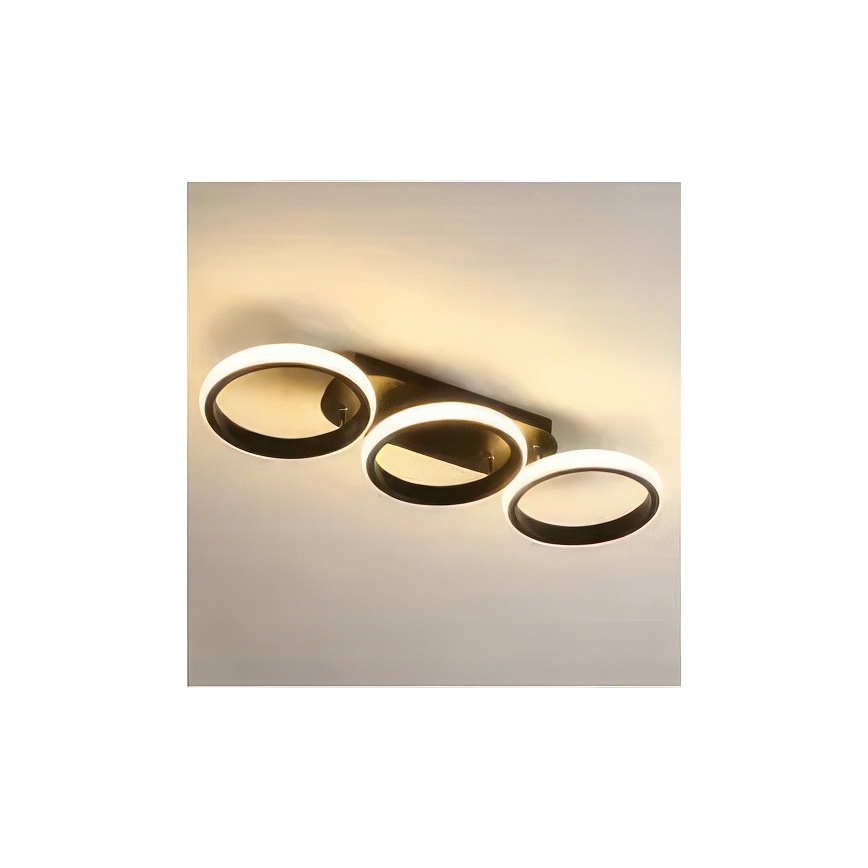 Dimmējams LED griestu gaismeklis LED/30W/230V 3000-6500K melns Wi-Fi Tuya + tālvadības pults