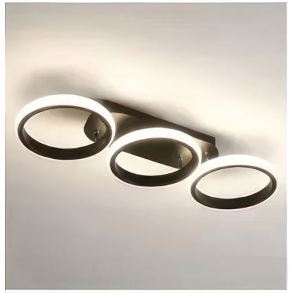 Dimmējams LED griestu gaismeklis LED/30W/230V 3000-6500K melns Wi-Fi Tuya + tālvadības pults