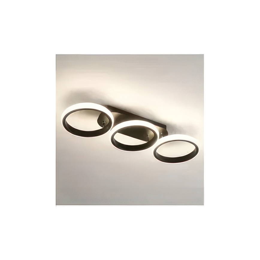 Dimmējams LED griestu gaismeklis LED/30W/230V 3000-6500K melns Wi-Fi Tuya + tālvadības pults