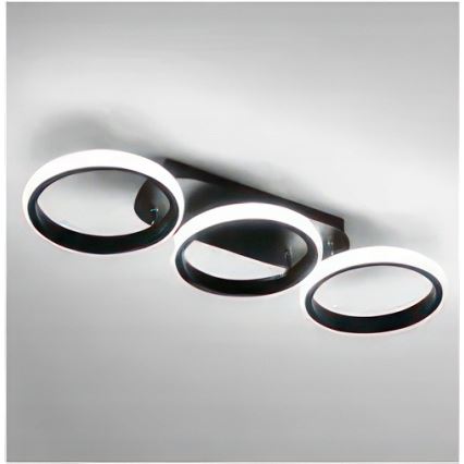 Dimmējams LED griestu gaismeklis LED/30W/230V 3000-6500K melns Wi-Fi Tuya + tālvadības pults