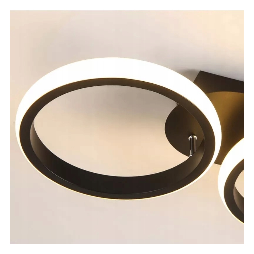 Dimmējams LED griestu gaismeklis LED/30W/230V 3000-6500K melns Wi-Fi Tuya + tālvadības pults