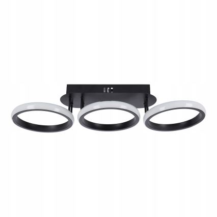 Dimmējams LED griestu gaismeklis LED/30W/230V 3000-6500K melns Wi-Fi Tuya + tālvadības pults