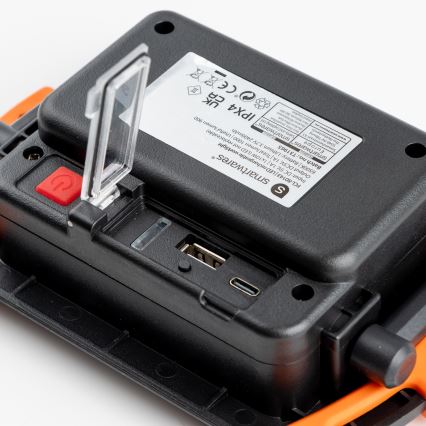 Dimējams uzlādējamais LED reflektors 10W/5V USB 6500K IP44