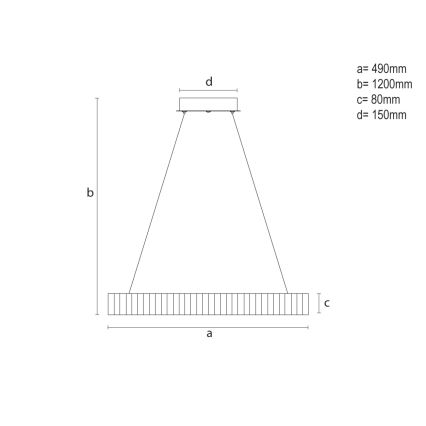 Regulējama LED lustra uz troses LED/75W/230V 3000–6500 K Ø 49 cm + tālvadība