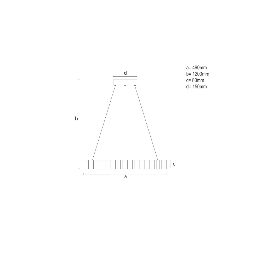 Regulējama LED lustra uz troses LED/75W/230V 3000–6500 K Ø 49 cm + tālvadība