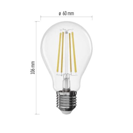 Dimmējamā LED spuldze FILAMENT A60 E27/7,5W/230V 4000K