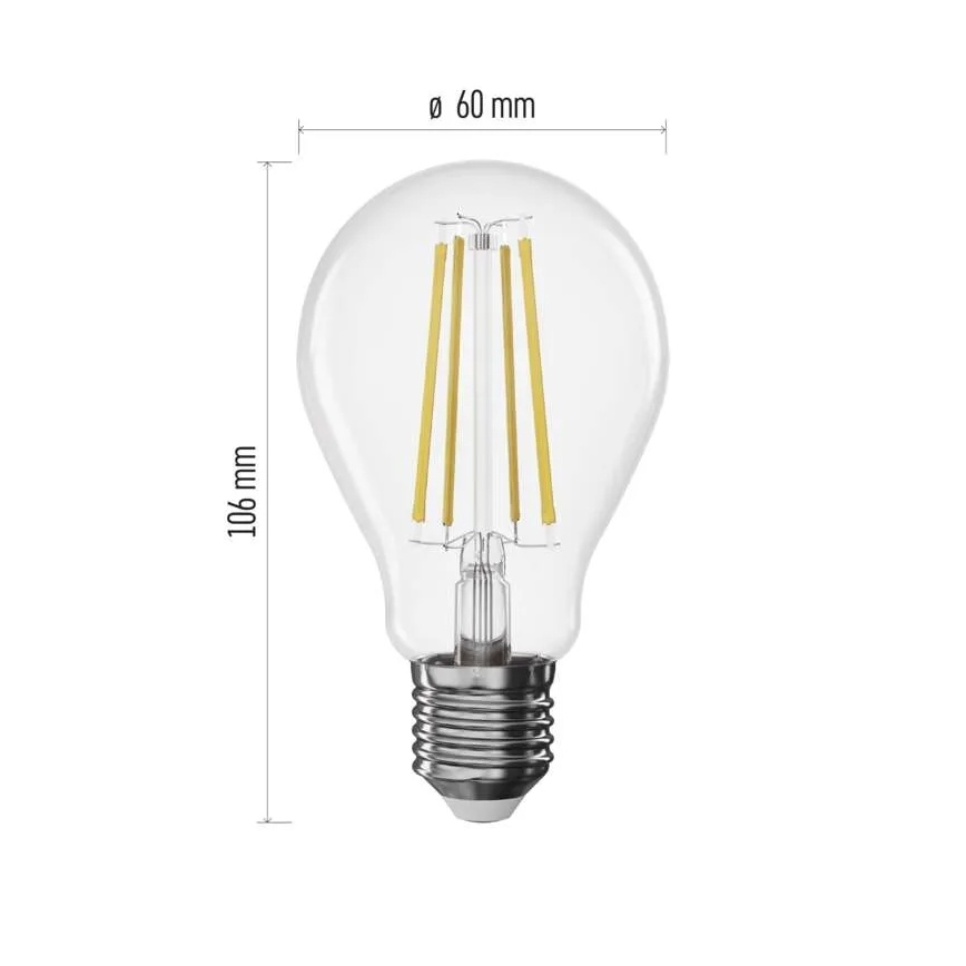 Dimmējamā LED spuldze FILAMENT A60 E27/7,5W/230V 4000K