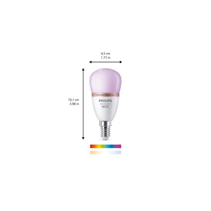 LED RGB dimmējama spuldze Philips SMART P45 E14/4,9W/230V 2200-6500K CRI 90
