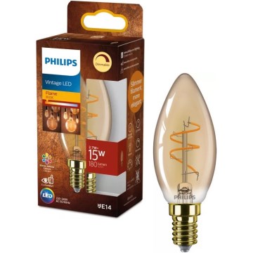 Dimmējama LED spuldze VINTAGE Philips B35 E14/2,7W/230V 1800K