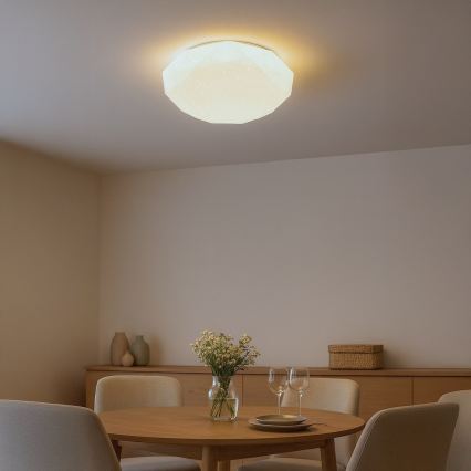 LED griestu gaismeklis ar regulējamu spilgtumu HEX LED/72W/230V 3000-6000K Ø 50 cm balts + tālvadības pults