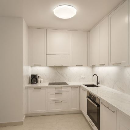 LED griestu gaismeklis ar regulējamu spilgtumu HEX LED/72W/230V 3000-6000K Ø 50 cm balts + tālvadības pults