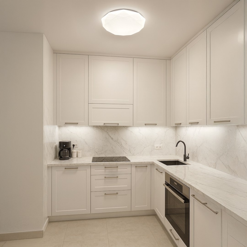 LED griestu gaismeklis ar regulējamu spilgtumu HEX LED/72W/230V 3000-6000K Ø 50 cm balts + tālvadības pults