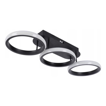 Dimmējams LED griestu gaismeklis LED/30W/230V 3000-6500K melns Wi-Fi Tuya + tālvadības pults