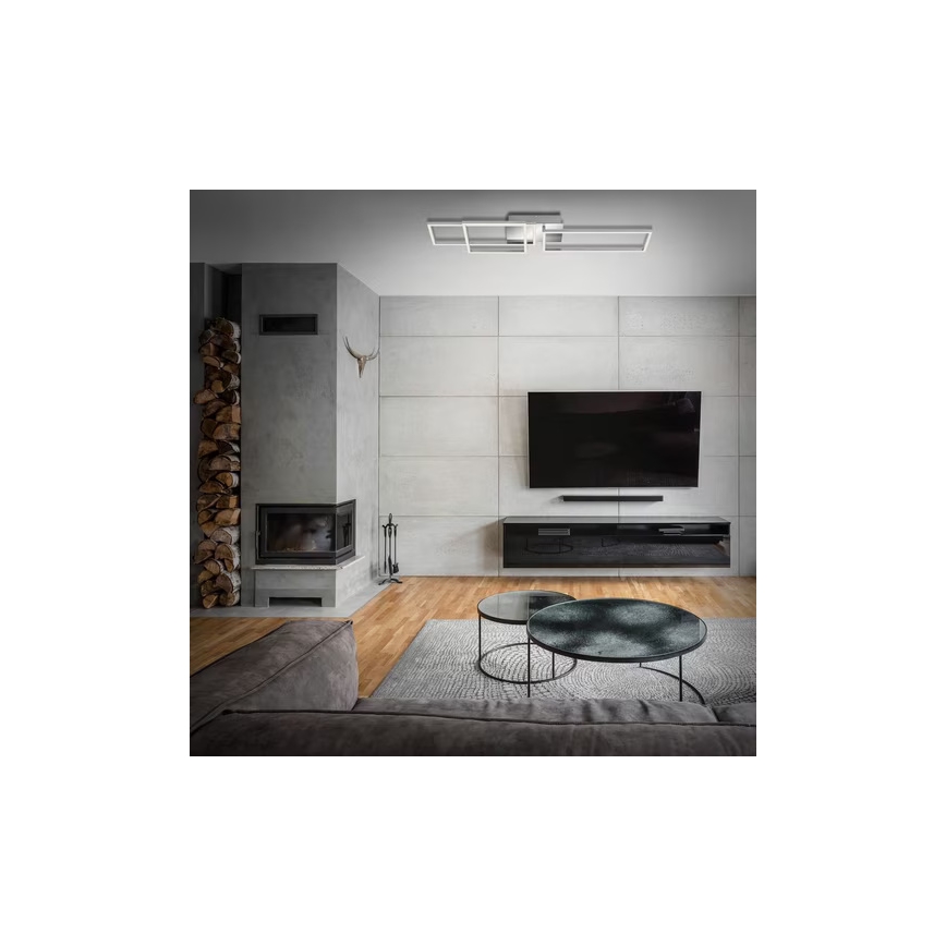 Dimmējams LED griestu gaismeklis LED/42W/230V 3000K matēts hroms