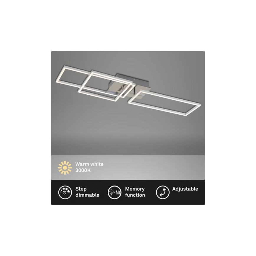 Dimmējams LED griestu gaismeklis LED/42W/230V 3000K matēts hroms