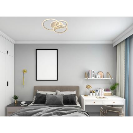 Dimmējams LED griestu gaismeklis LED/90W/230V 3000-6500K + ar tālvadības pulti