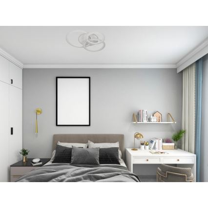 Dimmējams LED griestu gaismeklis LED/90W/230V 3000-6500K + ar tālvadības pulti