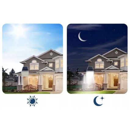 LED saules prožektors ar regulējamu spilgtumu LED/150W/3,2V 5000K 15000 mAh IP65 melns + tālvadība