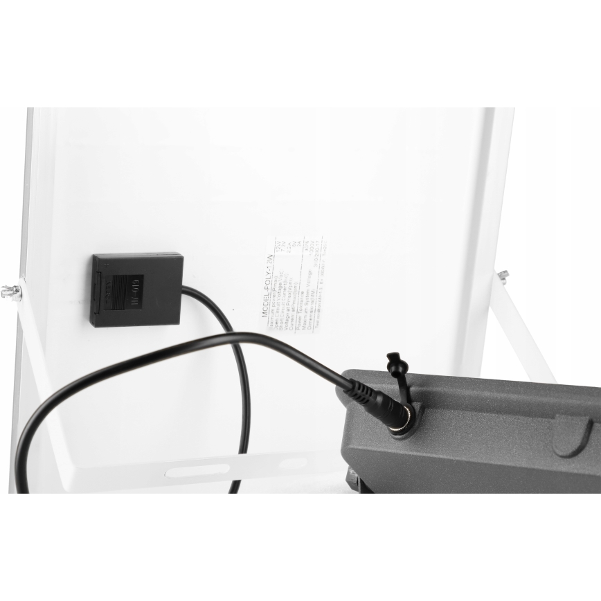 LED saules prožektors ar regulējamu spilgtumu LED/150W/3,2V 5000K 15000 mAh IP65 melns + tālvadība