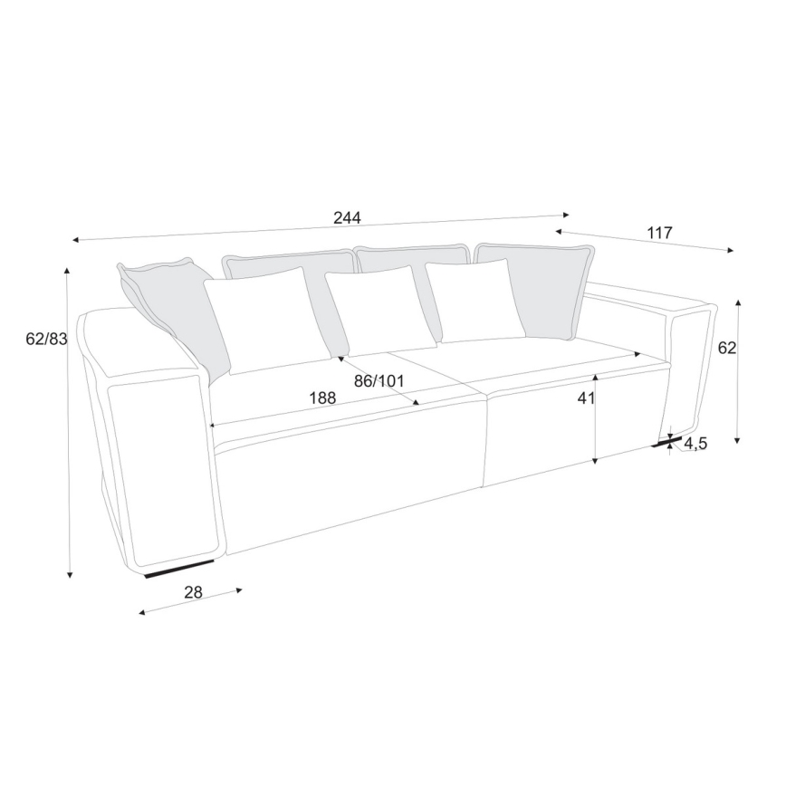 Dīvāns BOLZANO brūns