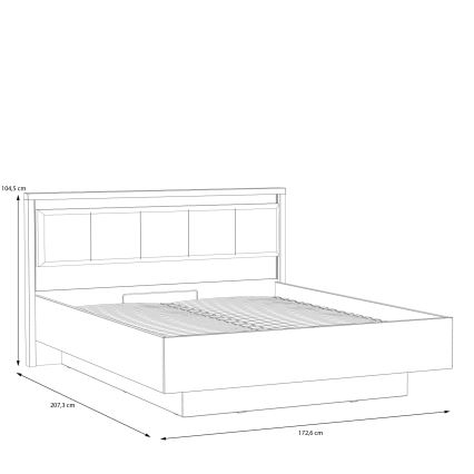 Divguļamā gulta OREN 160x200 cm ar uzglabāšanas nodalījumu, brūna/melna