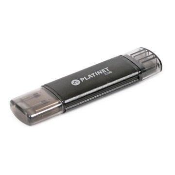 Divkāršā zibatmiņa USB + MicroUSB 32GB melna