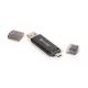 Divkāršā zibatmiņa USB + MicroUSB 32GB melna