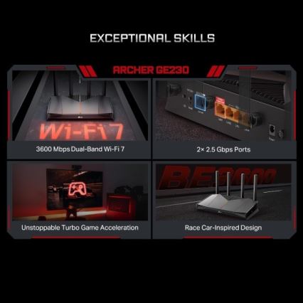 Divu joslu Wi-Fi 7 spēļu maršrutētājs