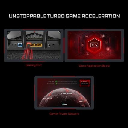 Divu joslu Wi-Fi 7 spēļu maršrutētājs