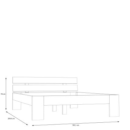 Divvietīga gulta PIROA 160x200 cm bēša